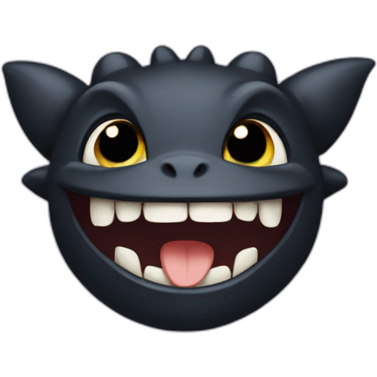 Toothless smiling emoji