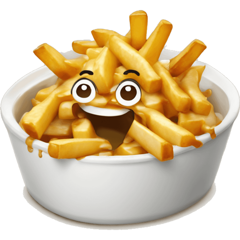 Poutine qui mange une poutine  emoji