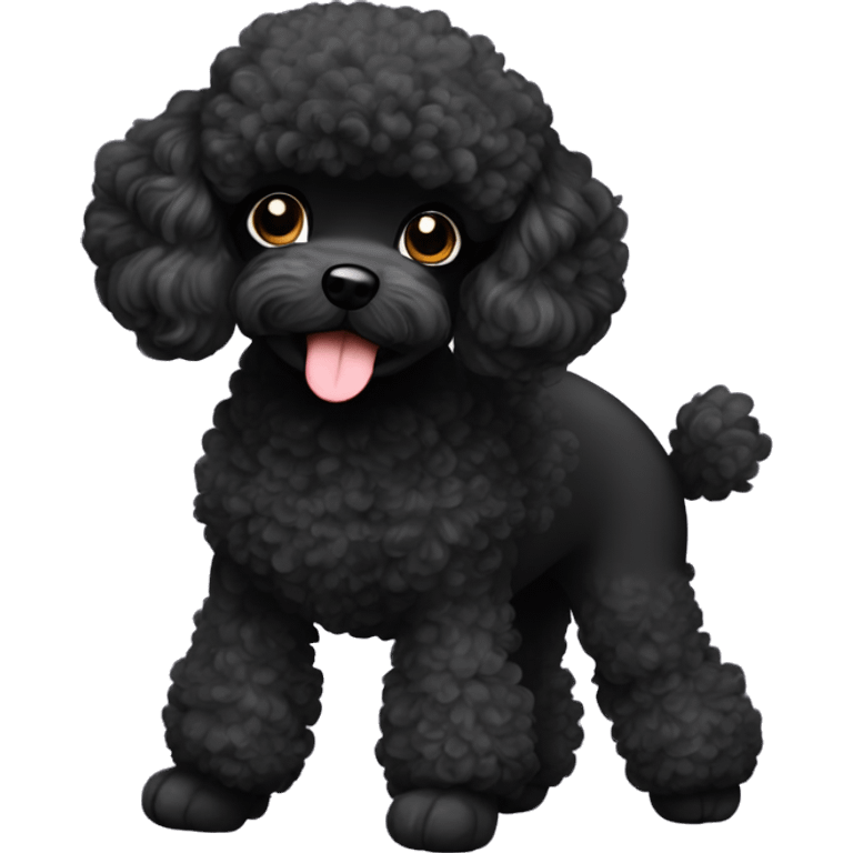 Black toy poodle  emoji