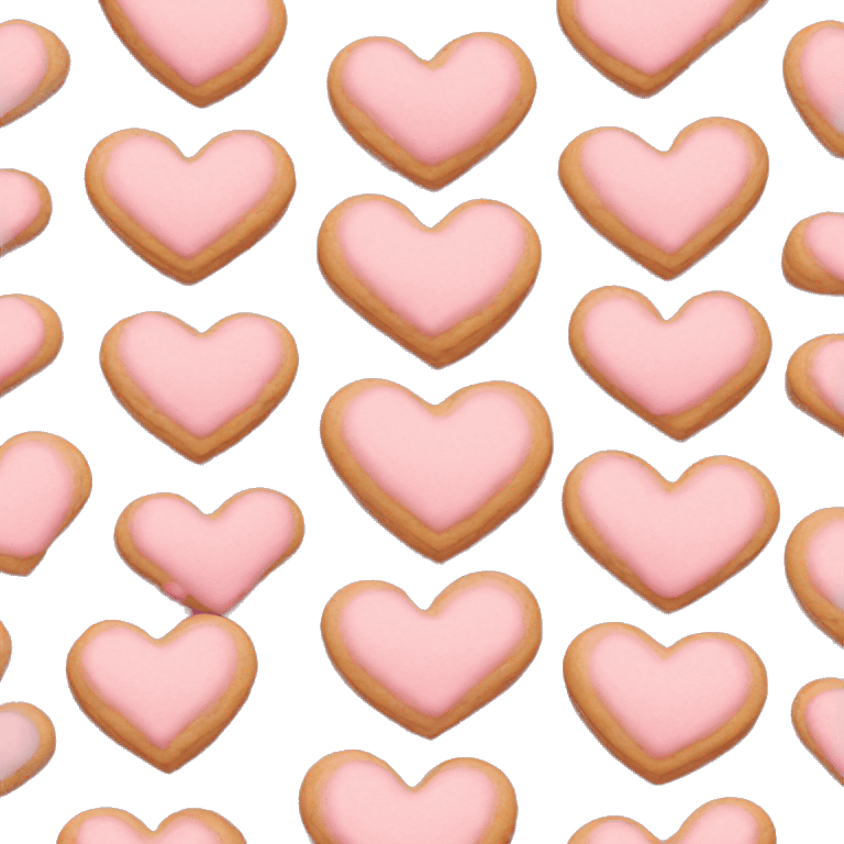 Pink heart shape biscuit emoji