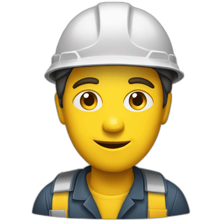 labour specialist in the yellow helmet emoji