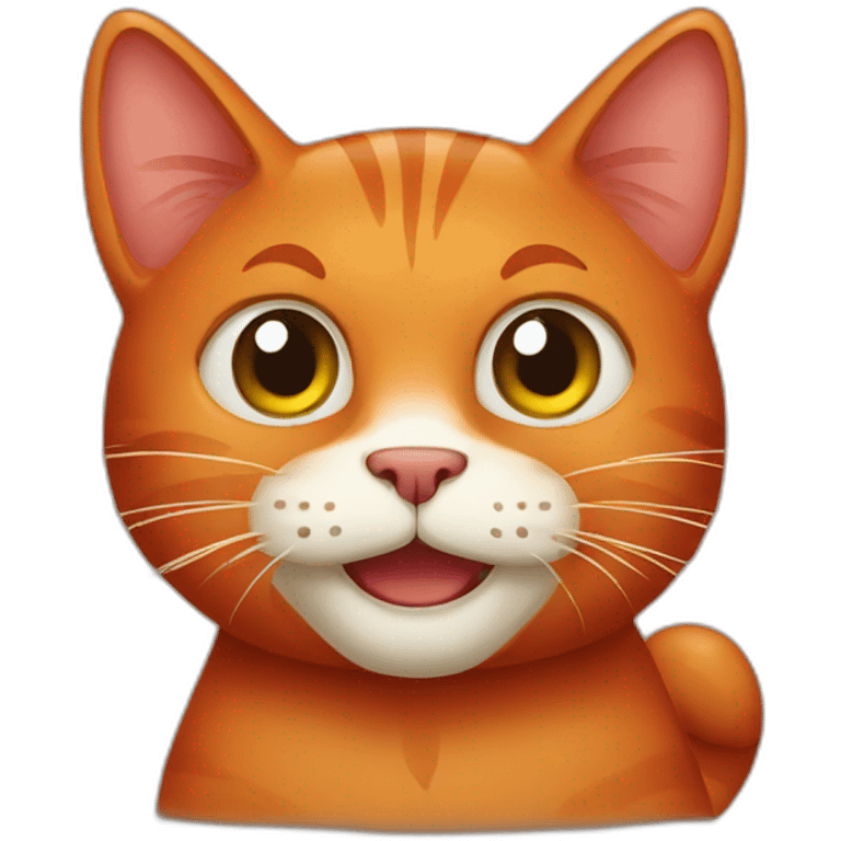 funny red cat emoji