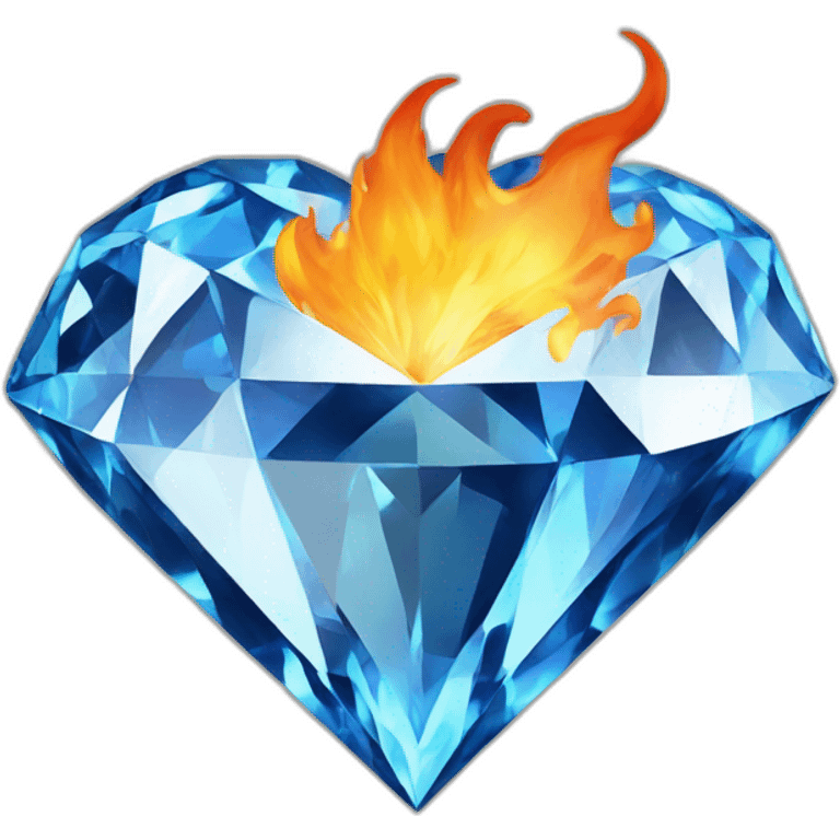 diamond heart on fire emoji