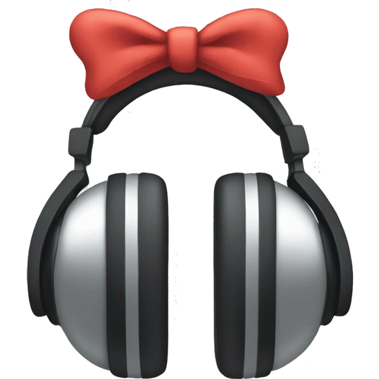 Headphone with a bow emoji