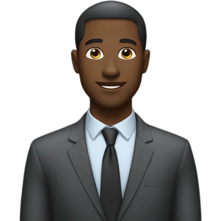 black man manager marketing emoji