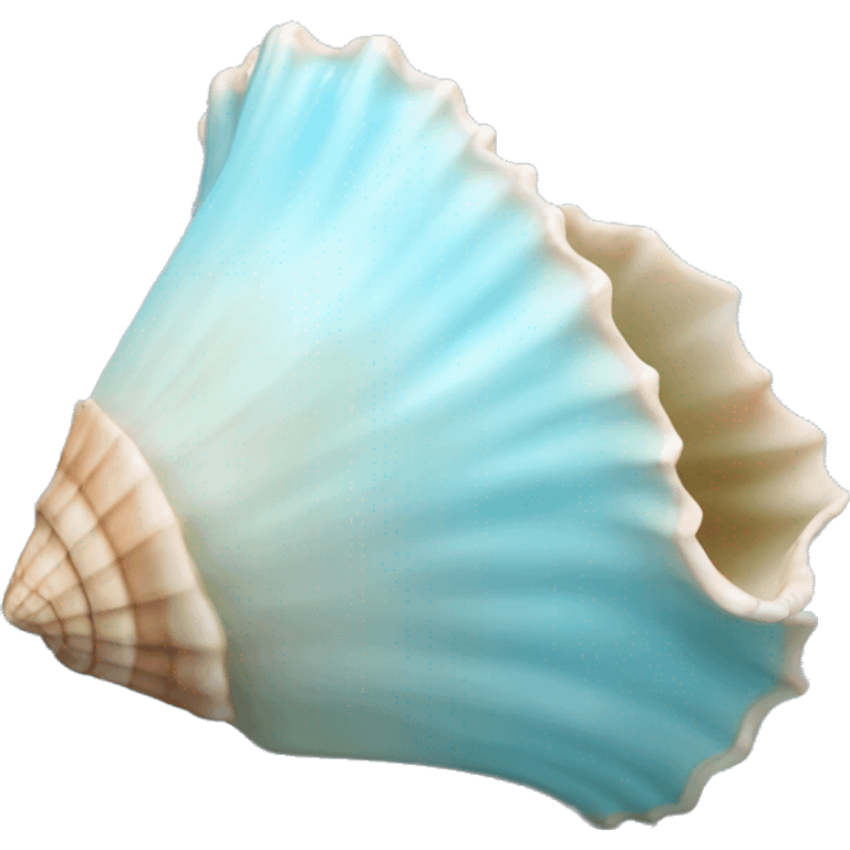 light blue conch shell emoji