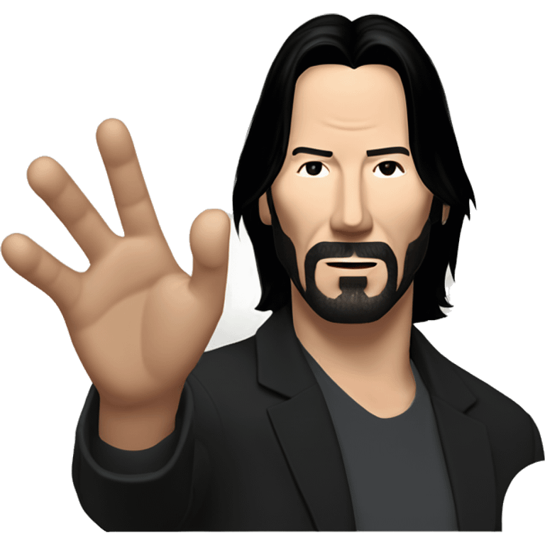 keanu reeves and like hand emoji