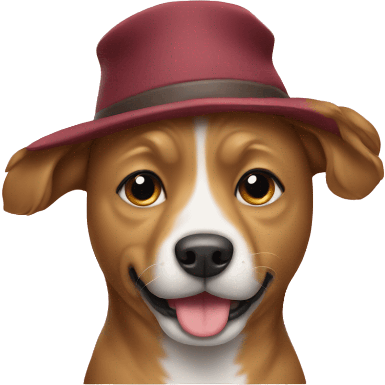 Dog wearing hat emoji