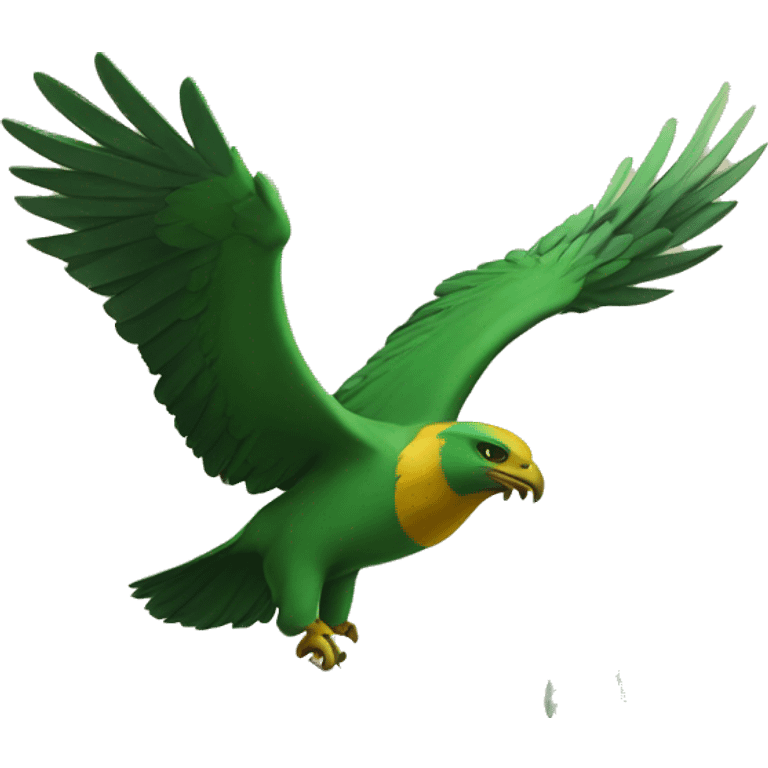 Aquila gialla e verde emoji