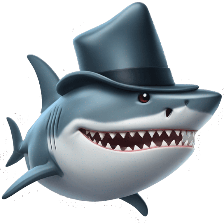 shark whith tophat emoji