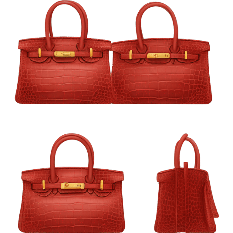 red alligator skin birkin bag emoji