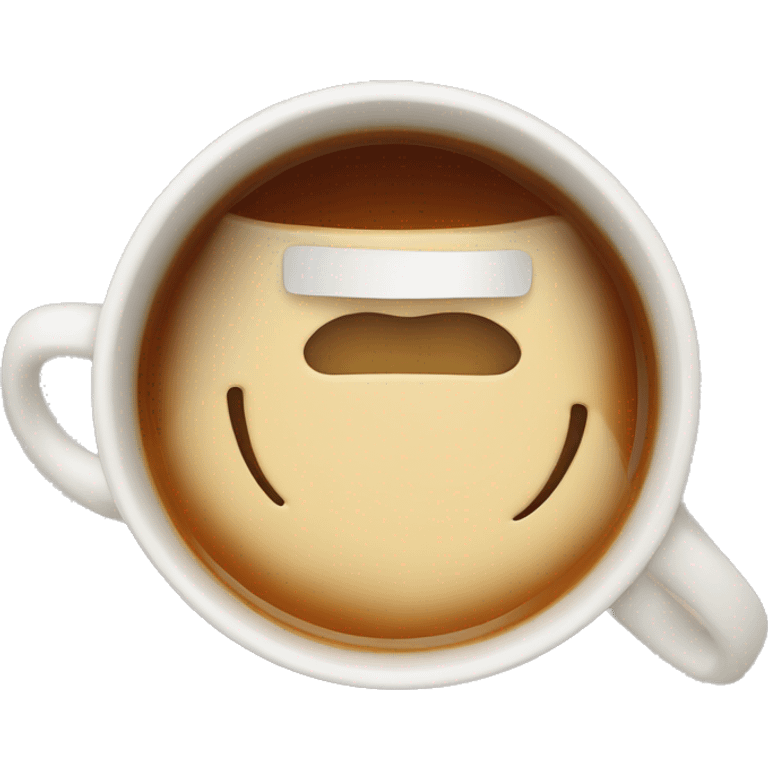 mug of tea, top view emoji