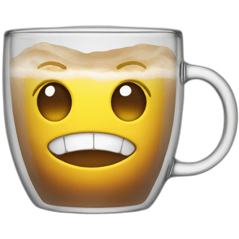 glass coffee mug smile emoji