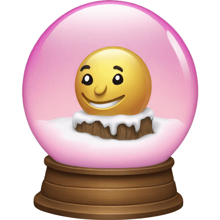 pink snow globe emoji