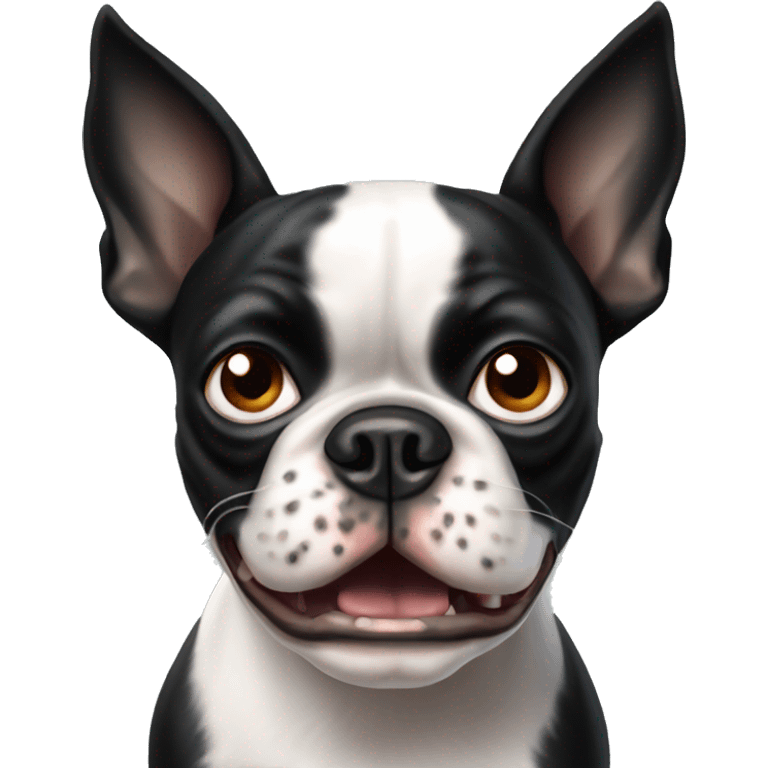 Furious Boston terrier emoji