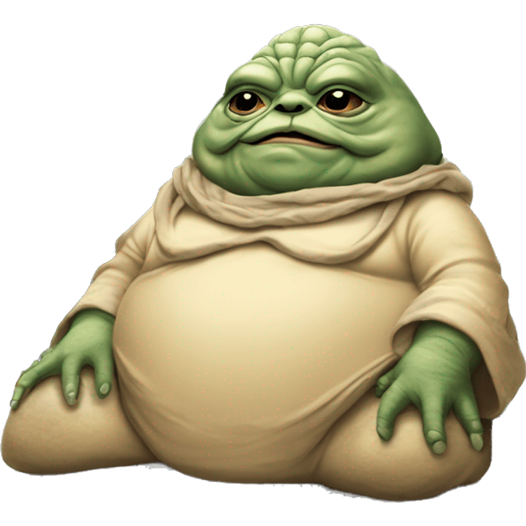 Jabba the Hutt from Star Wars with a laptop emoji