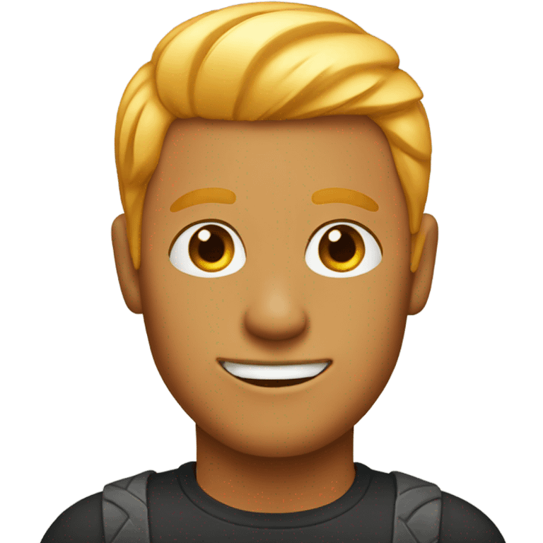 Orange man with blonde hair emoji