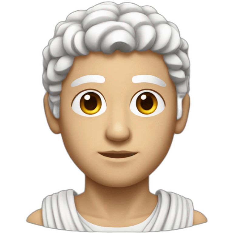 strong young white ancient greek man emoji