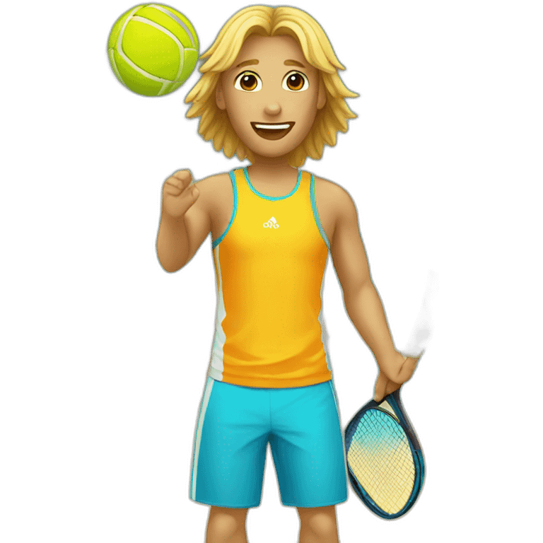 beach tennis emoji