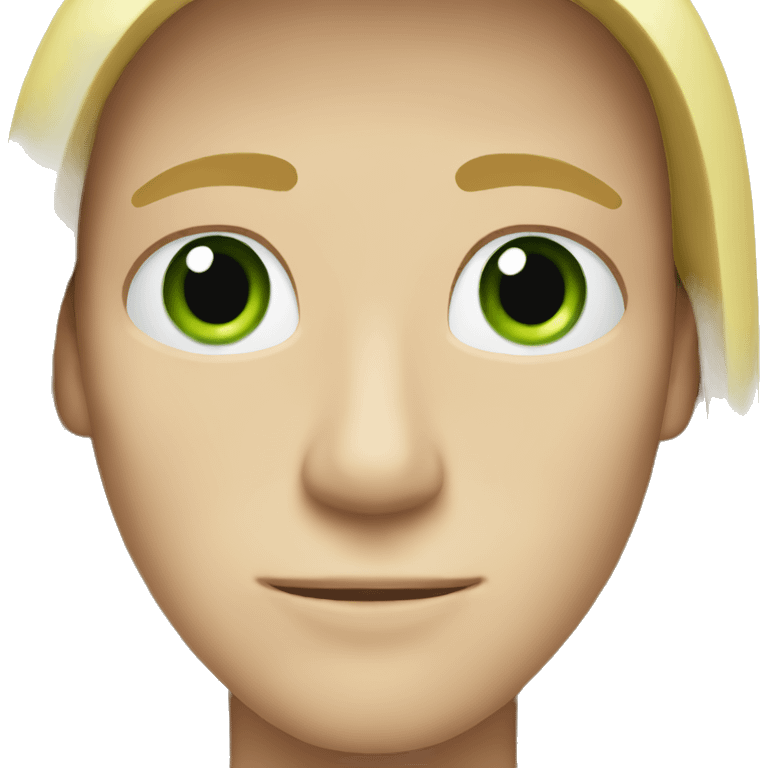 man with blonde long hair and green eyes emoji