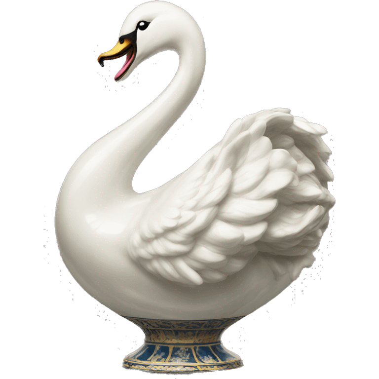 swan roccoco vase emoji