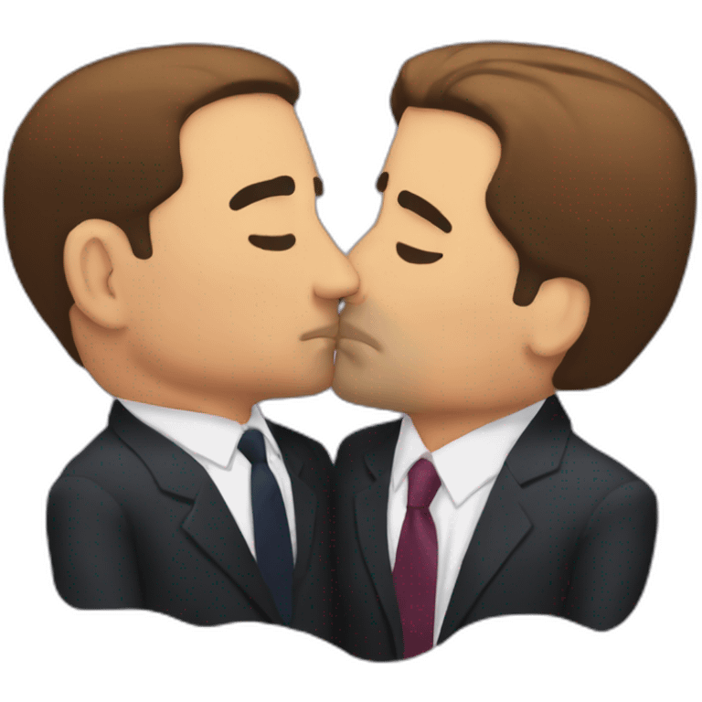 Michael Scott kissing Dwight Shrute emoji