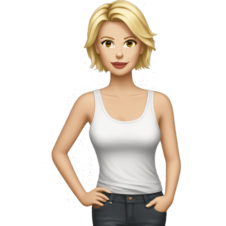 charlize theron wearing tank top emoji