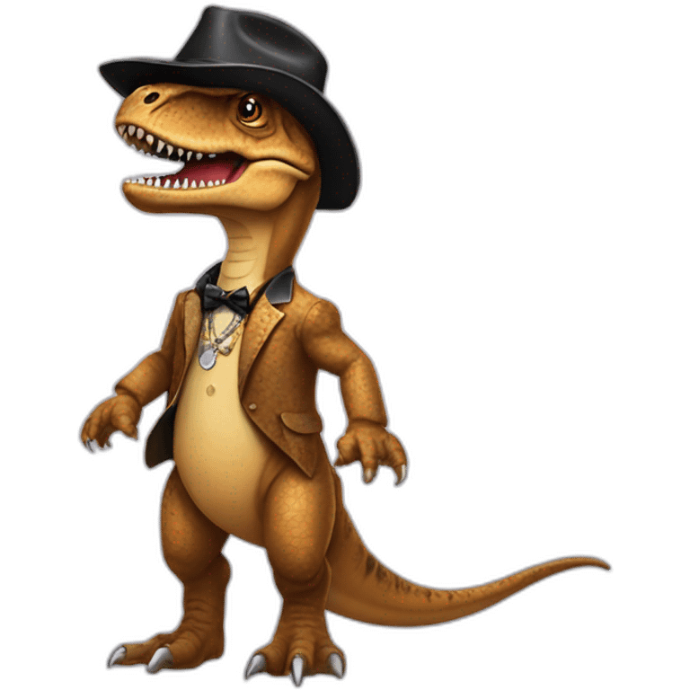 T-rex pimp emoji