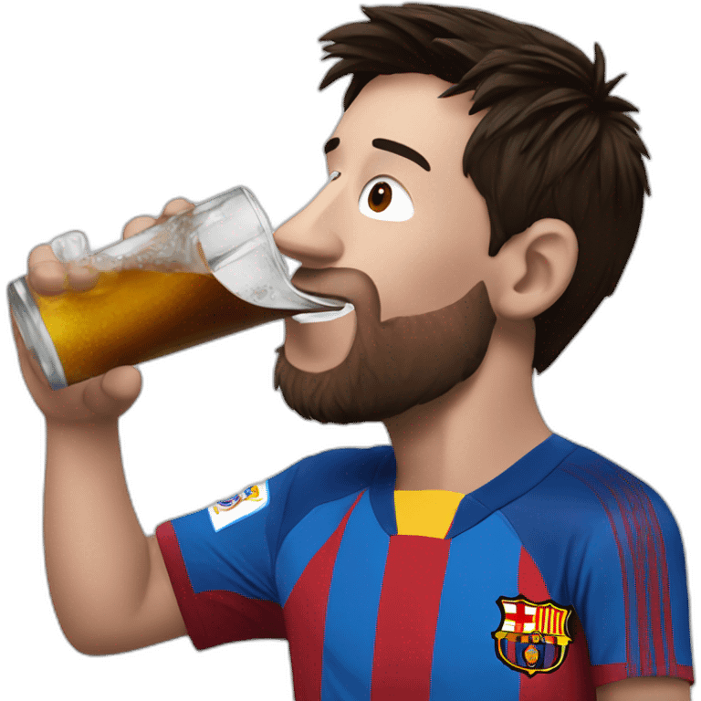 messi drinking emoji