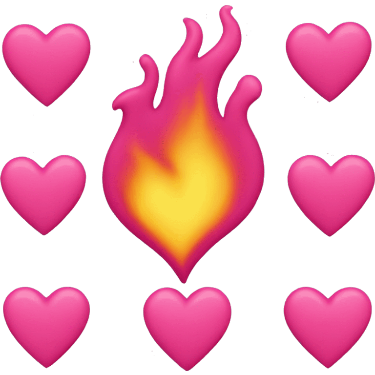 Pink heart flame  emoji