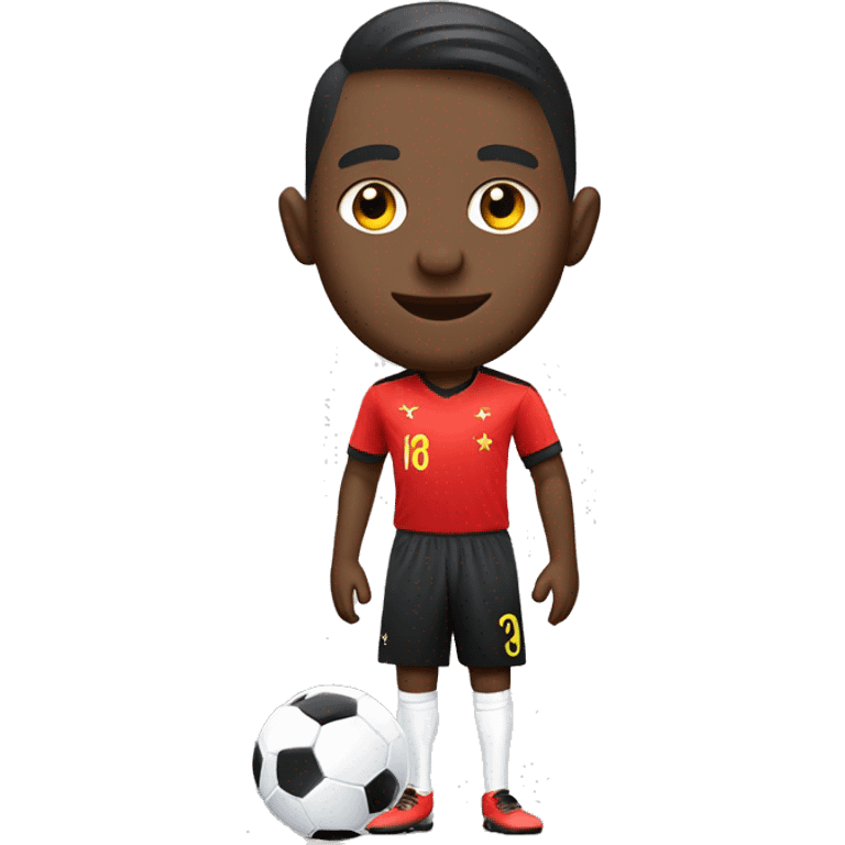 sakallı gözlüklü bir adam elind futbol topu var emoji