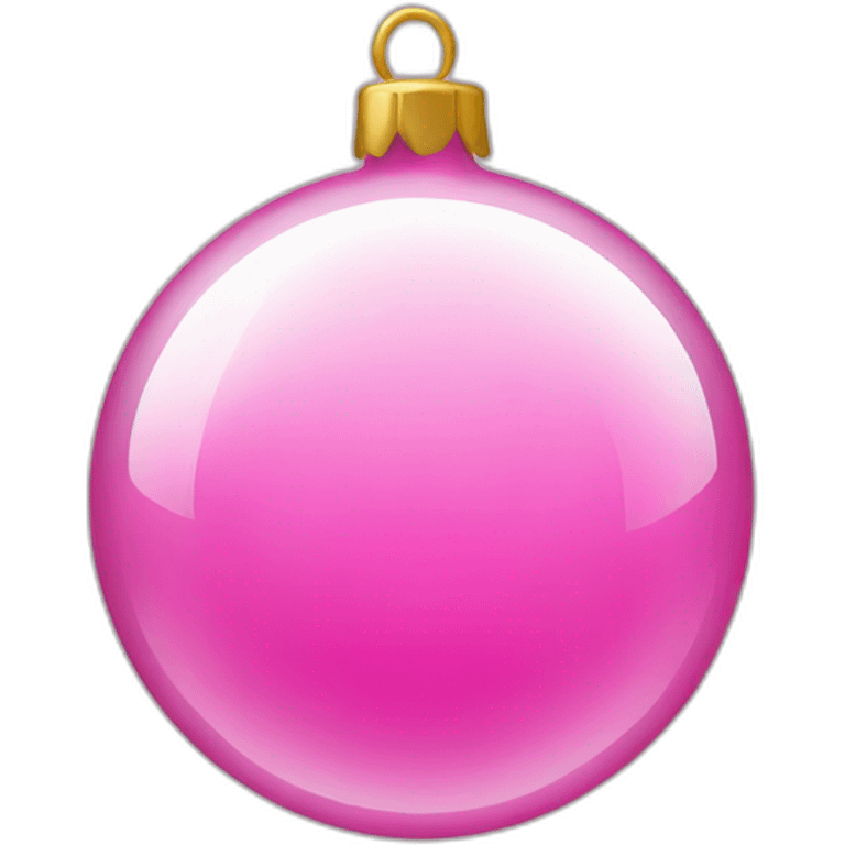 pink transparent glass x-mas tree ball emoji