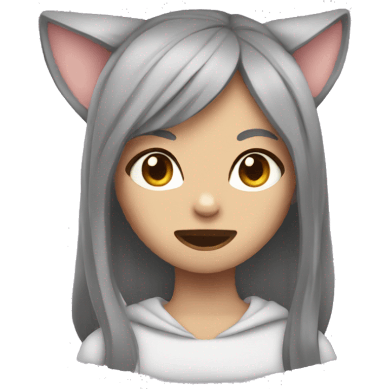 cat girl plead face emoji