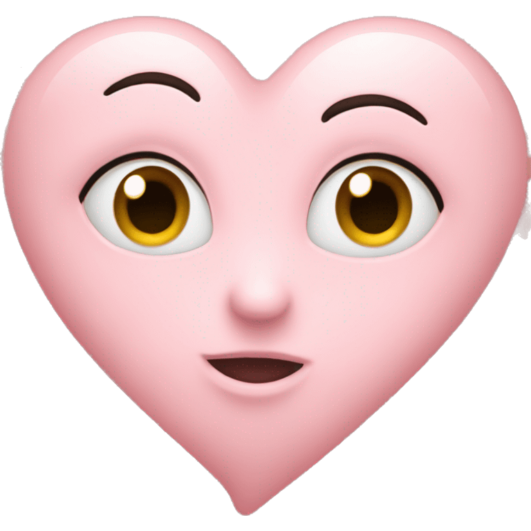 Light pink heart, powder pink shade emoji