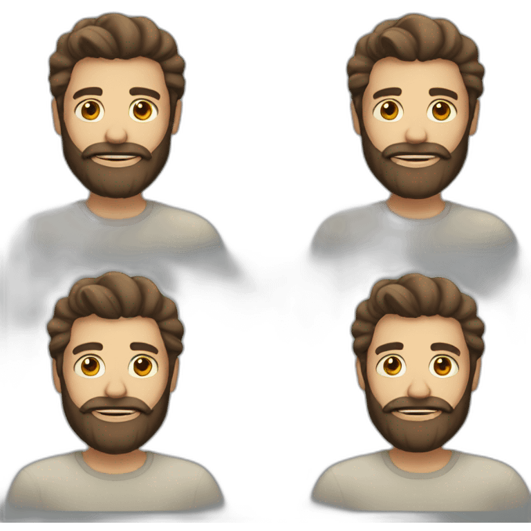 man with a beard shows like emoji