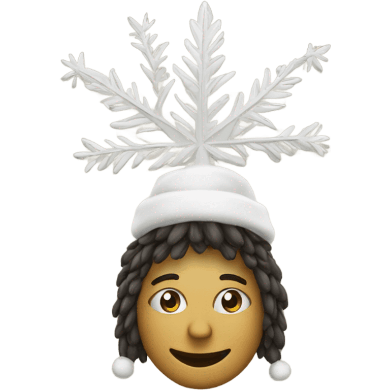 Merry Christmas text engraved on a headdress emoji