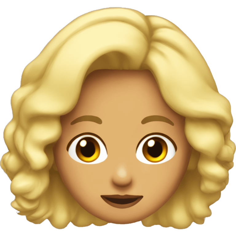 chica rubia brazos en alto emoji