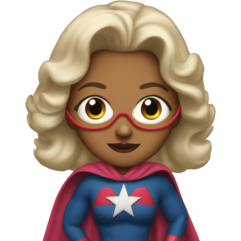 Michele Crabtree as a super hero emoji