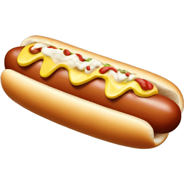 hot dog with mayo emoji