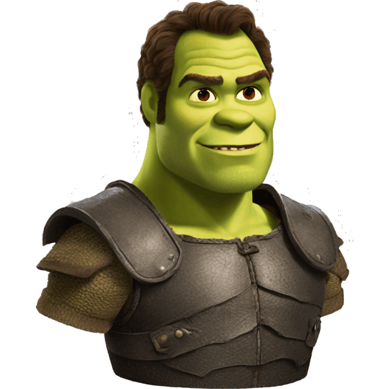 Shrek as Henry Cavill emoji