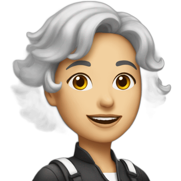 Une dame qui fait du roller emoji