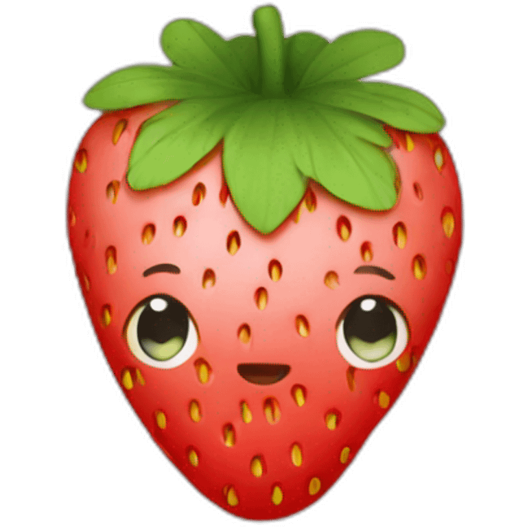 a strawberry wearing an hawaii bath trunk emoji