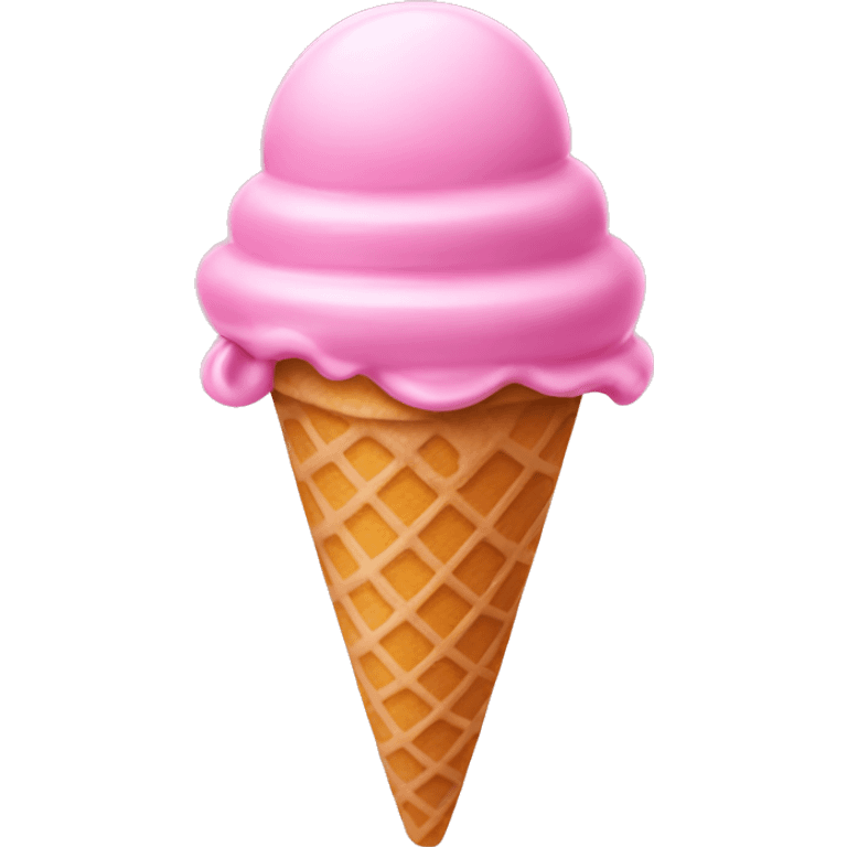 Pink ice cream emoji