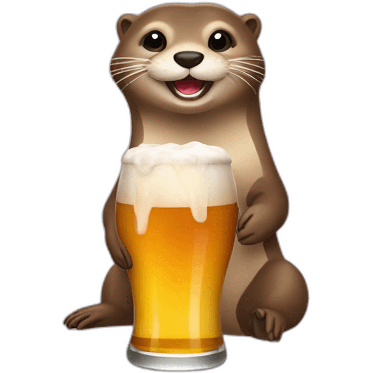 Loutre qui boit une biere emoji