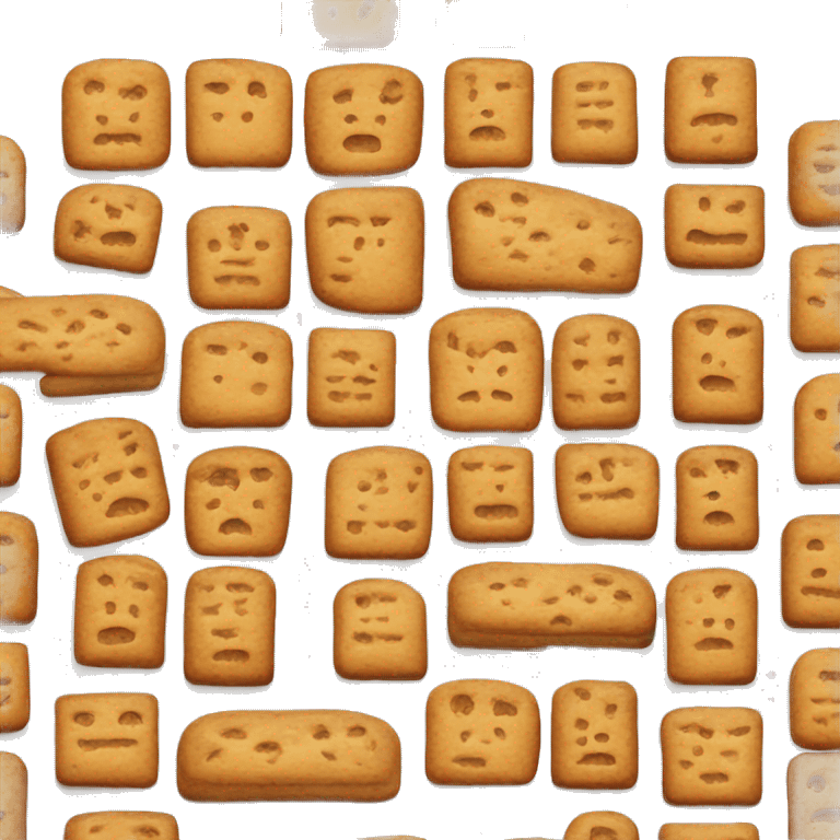 square bread cookies emoji