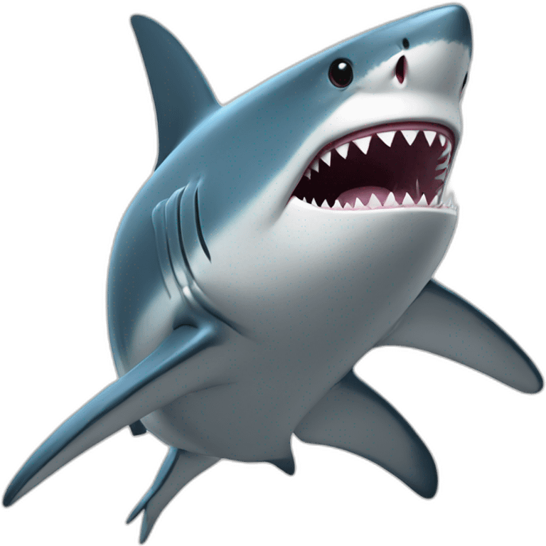 Shark in computer emoji