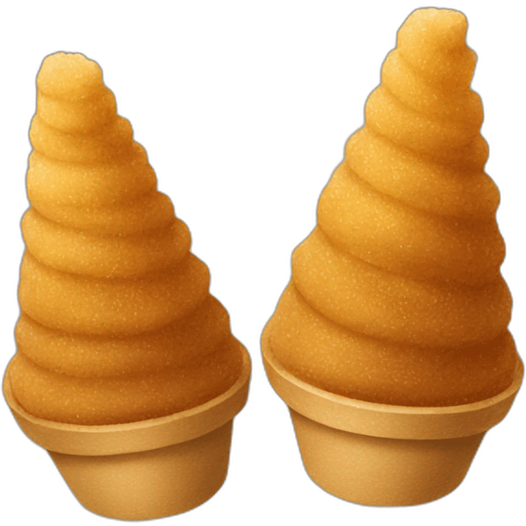 Raw brown sugar cones emoji