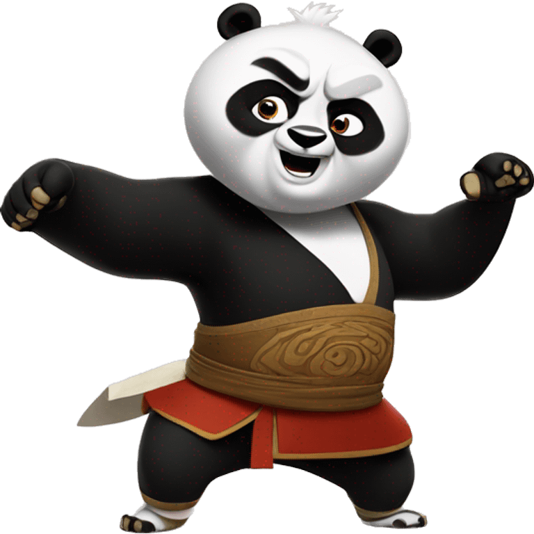 Kung fu panda po fighting thailung  emoji