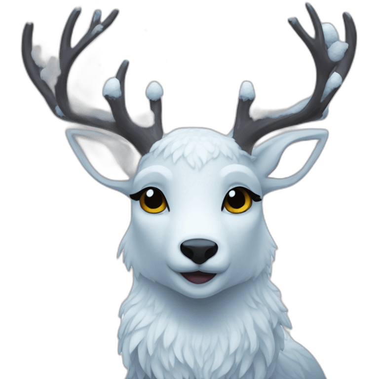 snow witchdeer emoji