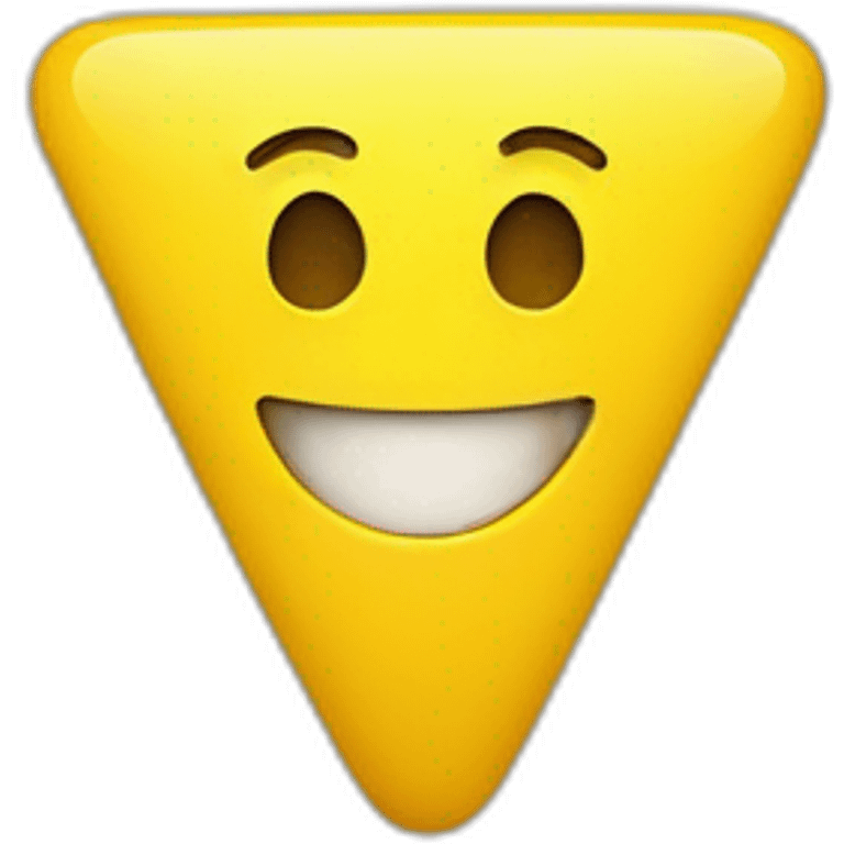 Yellow smiley face triangle emoji